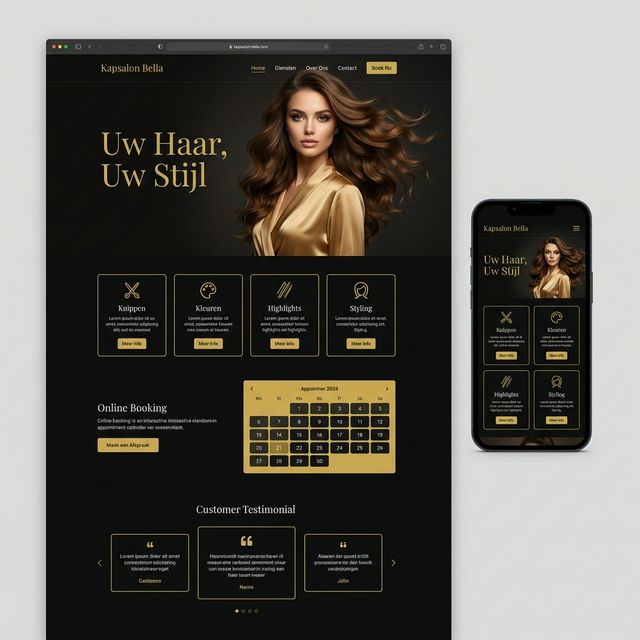 Kapsalon website ontwerp