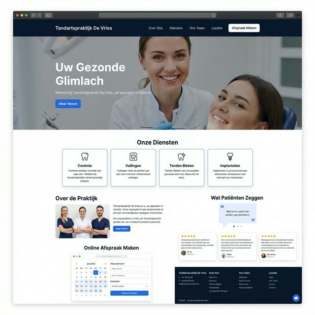 Tandarts website ontwerp